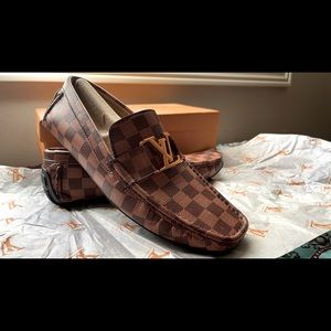 replica louise vitton choes size 8.5 brown + box